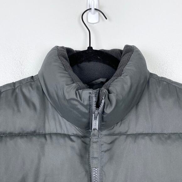Old Navy Gray Puffer Vest Men's Full Zip in Heavy Metal Pockets Size Medium - Picture 2 of 7